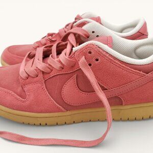 Nike SB Dunk Low Adobe Pink‎ Gum Men's 6.5 Women's 8 Suede Shoes